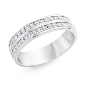 18ct White Gold Diamond Half Eternity Ring
