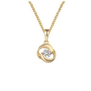 9ct Yellow Gold Diamond Necklace