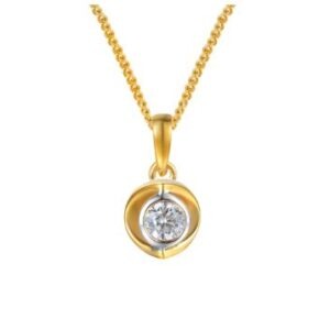 9ct Yellow & White Gold Diamond Necklace