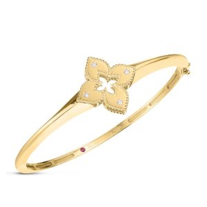 Roberto Coin 18ct Yellow Gold Venetian Princess Diamond Bangle