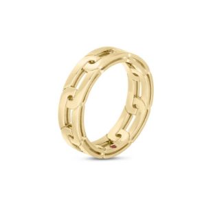 Roberto Coin 18ct Yellow Gold Navarra Ring