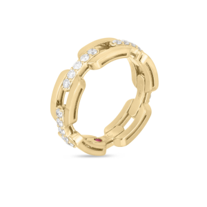 Roberto Coin 18ct Yellow Gold Navarra Diamond Ring