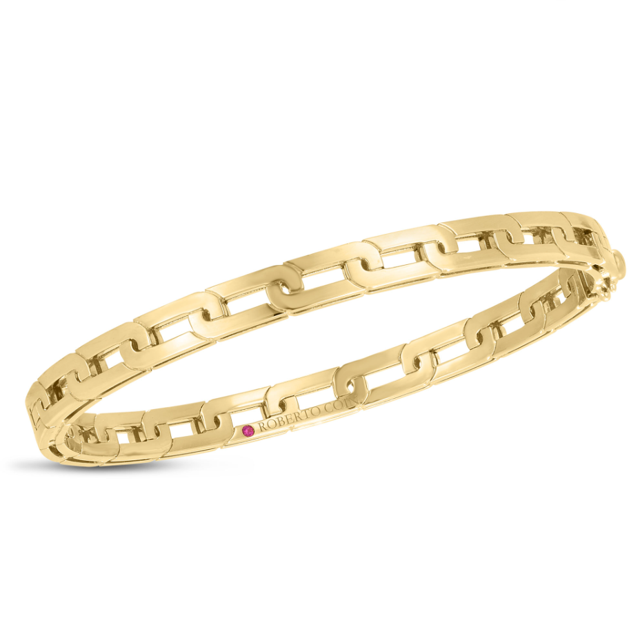 Roberto Coin 18ct Yellow Gold Navarra Bangle