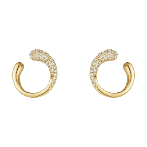 Georg Jensen 18ct Yellow Gold Diamond Mercy Earrings