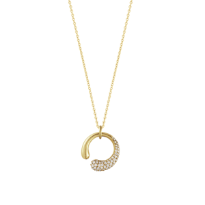 Georg Jensen 18ct Yellow Gold Diamond Mercy Necklace