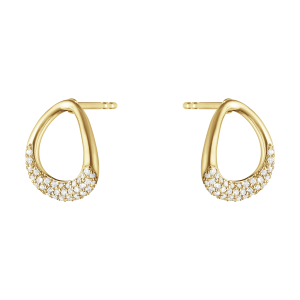 Georg Jensen 18ct Yellow Gold Offspring Diamond Earrings
