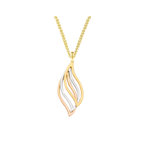 9ct Gold Open Leaf Necklace