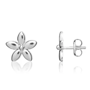9ct White Gold Daisy Stud Earrings
