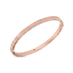 Roberto Coin 18ct Rose Gold Princess Bangle