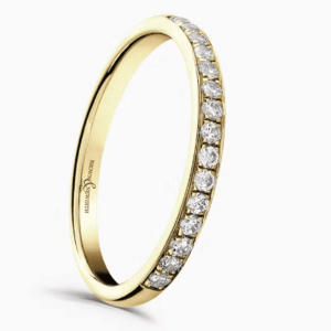 18ct Yellow Gold Sweetheart Diamond Half Eternity Ring 0.20cts