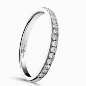 18ct White Gold Sweetheart Diamond Half Eternity Ring 0.20cts