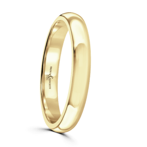 9ct Yellow Gold Wedding Band 3mm