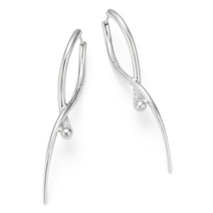 Georg Jensen Sterling Silver Twisted Mercy Earrings