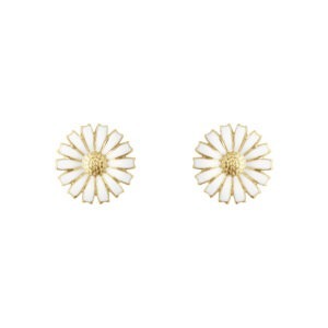 Georg Jensen Sterling Silver Gold Plated Daisy Earrings