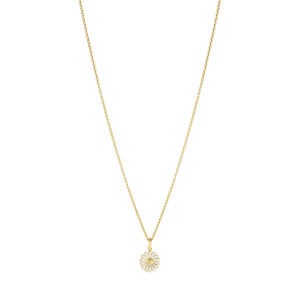 DAISY pendant Silver White Enamel
