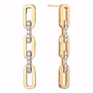 Roberto Coin 18ct yellow gold Navarra collection Diamond Earrings