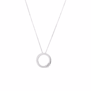 Roberto Coin Love In Verona 18ct White Gold Pendant With Diamonds Necklace